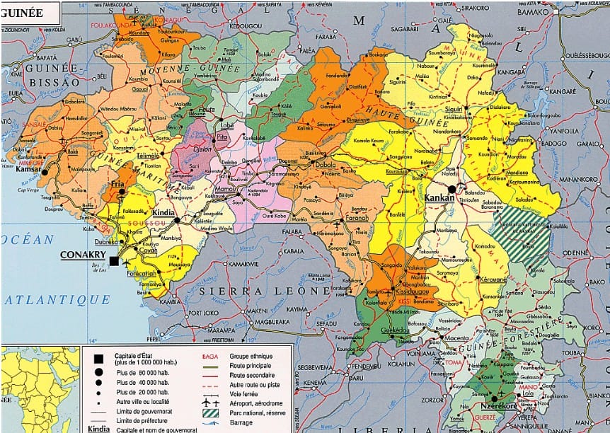 Carte de la Guinée — WARM GROUP